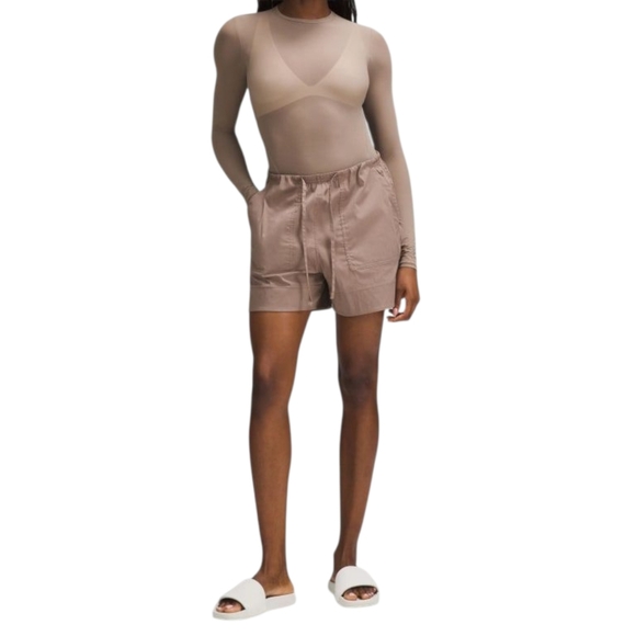 Lululemon Wundermost Nulu Mesh Crewneck Bodysuit XL Taupetastic NWT - Picture 1 of 8